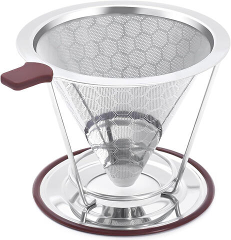 misetto stainless steel pour over coffee dripper